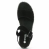 nu-pieds noir talon compensé femme 42, 43, 44, 45 Shoesissime, vue dessus