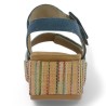Antonella - D1N54-12 Nude-pieds bleu semelle plateforme - Chaussures Remonte grande taille - Shoesissime
