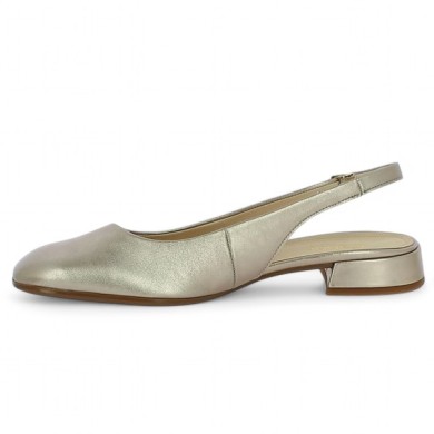 ballerine dorée bout carré grande pointure Gabor sling back Shoesissime, vue intérieure