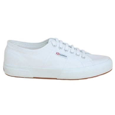 tennis blanche textile coton  42, 43, 44, 45 femme Shoesissime, vue coté