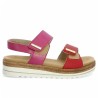 Sandale Réglable grande taille femme Rose et rouge D0Q59-31 Remonte Shoesissime, vue coté