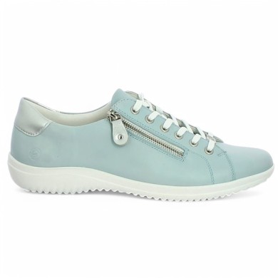 D1E03-13 baskets bleu Remonte grande pointure fermeture éclair Shoesissime, vue coté