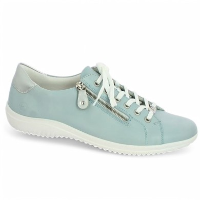 D1E03-13 baskets bleu Remonte grande taille Shoesissime, vue profil