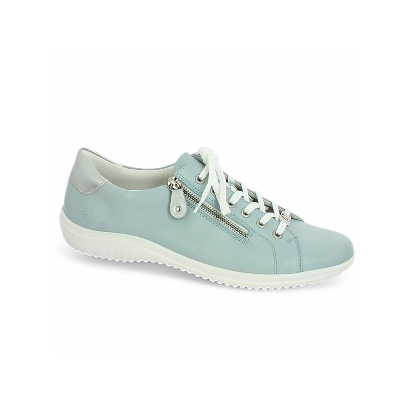 D1E03-13 baskets bleu Remonte grande taille Shoesissime, vue profil