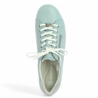 D1E03-13 baskets bleu Remonte 42, 43, 44, 45 fermeture éclair Shoesissime, vue dessus
