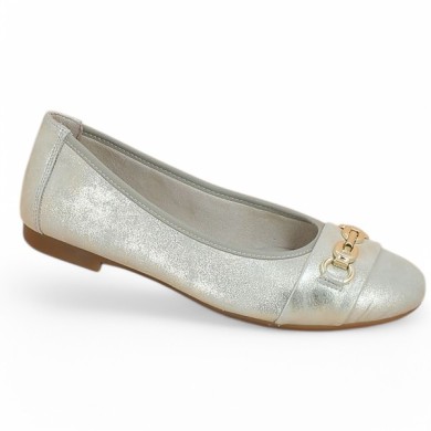 D0K10-90 ballerine doré Remonte 42, 43, 44, 45 Shoesissime, vue profil