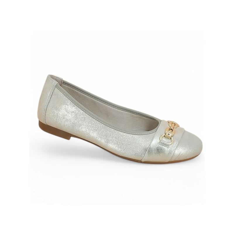 D0K10-90 ballerine doré Remonte 42, 43, 44, 45 Shoesissime, vue profil