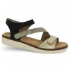 D2050-93 nu-pieds remonte bride scratch noir et doré 42, 43, 44, 45 Shoesissime, vue profil