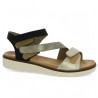 nu-pieds femme réglable noire et dorée 42, 43, 44, 45 Shoesissime, vue détails