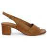 Rosie - Camel leather nude heels - Chaussures Italienne grande taille - Shoesissime
