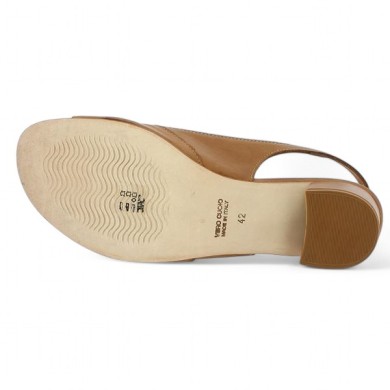 Rosie - Camel leather nude heels - Chaussures Italienne grande taille - Shoesissime