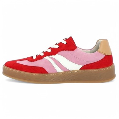 Rosa - Sneakers pink and red 66.435.48 - Gabor sneakers large size - Shoesissime