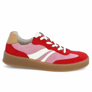 Rosa - Sneakers pink and red 66.435.48 - Gabor sneakers large size - Shoesissime