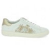 D2J00-81 baskets blanche fleur doré grande pointure Remonte Shoesissime, vue coté