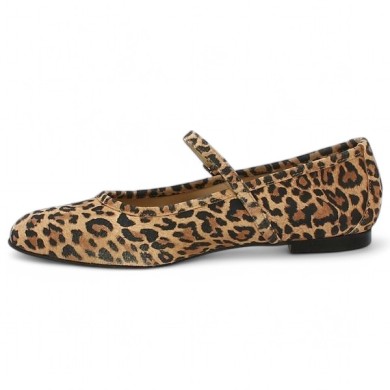 Simone - Leopard strap ballerina large - Ballerinas 42, 43, 44, 45 - Shoesissime