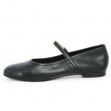 chaussure noire à bride plate femme 42, 43, 44, 45 Shoesissime, vue intérieure