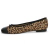 chaussure grande taille femme plate noire et léopard Shoesissime, vue intérieure