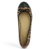Ballerine bicolore noire et léopard grande pointure femme Shoesissime, vue dessus