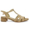 BRENDA - Chic and dressy beige sandals large size - Women's sandals 42, 43, 44, 45 - Shoesissime