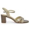 Larissa - Elegant sandal in bronze leather - Heeled sandals 42, 43, 44, 45 - Shoesissime