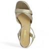 Larissa - Elegant sandal in bronze leather - Heeled sandals 42, 43, 44, 45 - Shoesissime