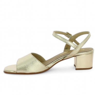 grande pointure femme sandale à talon doré 5 cm Shoesissime, vue intérieure