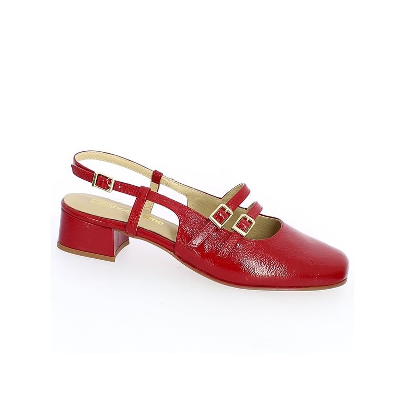 babies 42, 43, 44, 45 vernis rouge chaussures mode Shoesissime, vue profil