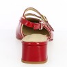 escarpin brides vernis rouge petit talon 42, 43, 44, 45 femme Shoesissime, vue arrière