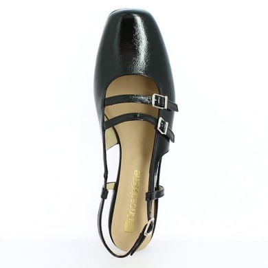 Kate - Fashion black patent slippers - Chaussures 42, 43, 44, 45 femme - Shoesissime