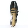Kate - Fashion black patent slippers - Chaussures 42, 43, 44, 45 femme - Shoesissime
