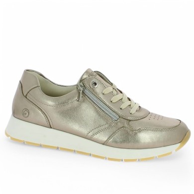 D2G01-90 baskets doré femme 42, 43, 44, 45 Shoesissime, vue profil