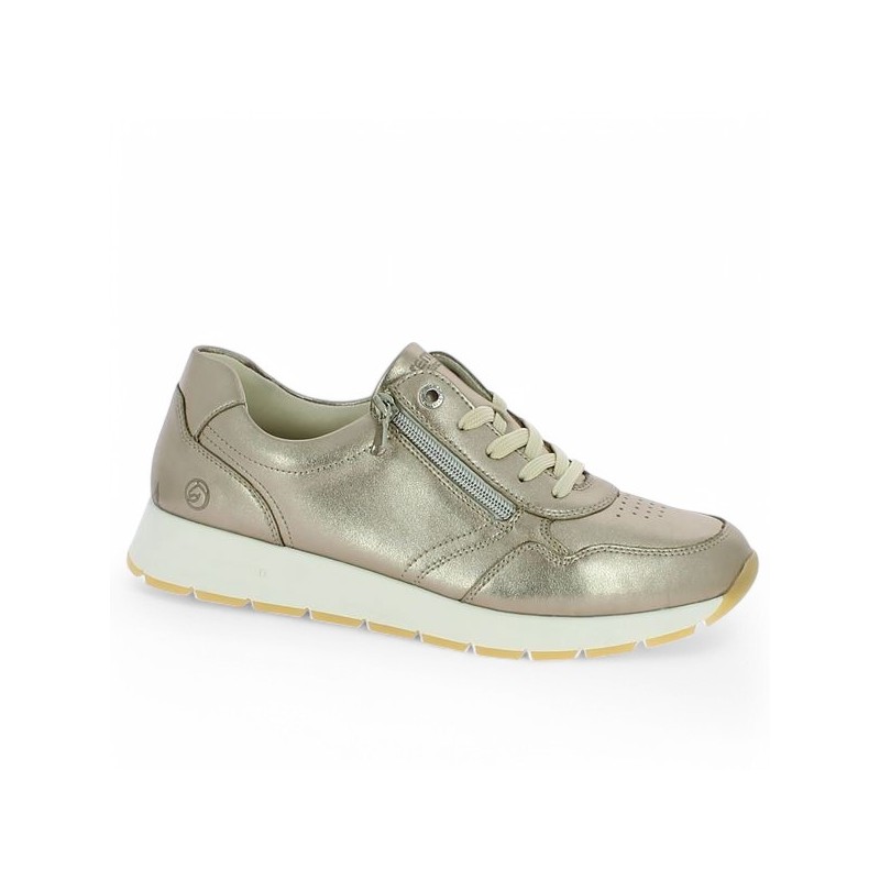 D2G01-90 baskets doré femme 42, 43, 44, 45 Shoesissime, vue profil