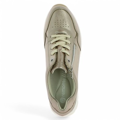 D2G01-90 baskets doré femme grande pointure Remonte Shoesissime, vue dessus
