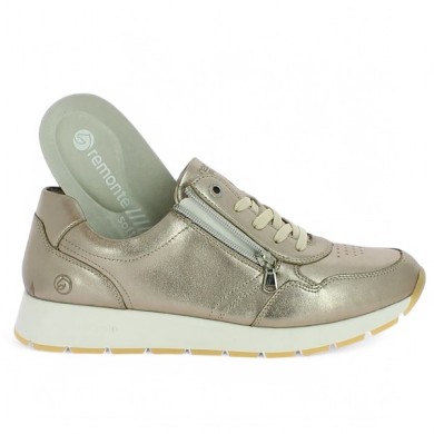 sneakers doré femme 42, 43, 44, 45 Remonte Shoesissime, vue détails