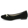 D0K10-02 Remonte ballerine noire à chaine dorée 42, 43, 44, 45 Shoesissime, vue intérieure
