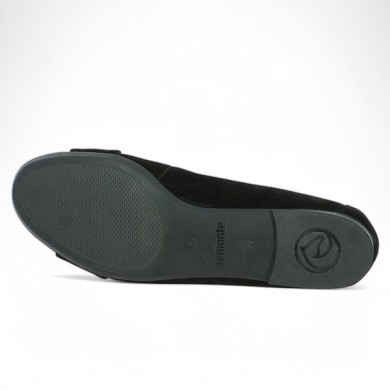Josephine - D0K10-02 Ballerine noire à chaine dorée - Ballerines Remonte 42, 43, 44, 45 - Shoesissime