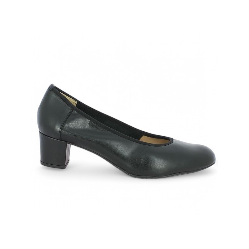 Jane - Escarpin noir petit talon souple - Escarpin grande pointure - Shoesissime