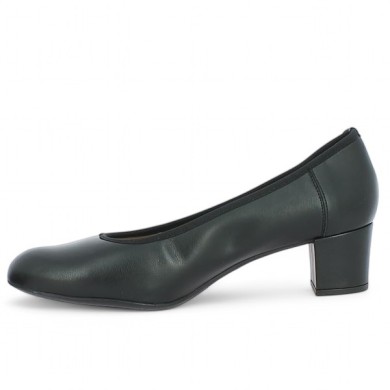 Jane - Escarpin noir petit talon souple - Escarpin grande pointure - Shoesissime