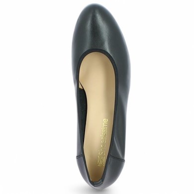 Jane - Escarpin noir petit talon souple - Escarpin grande pointure - Shoesissime