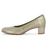 Jane - Escarpin cuir bronze petit talon souple - Escarpin 42, 43, 44, 45 - Shoesissime