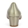 Jane - Escarpin cuir bronze petit talon souple - Escarpin 42, 43, 44, 45 - Shoesissime