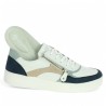 D0J01-85 baskets blanche bleu femme grande pointure Remonte Shoesissime, vue profil