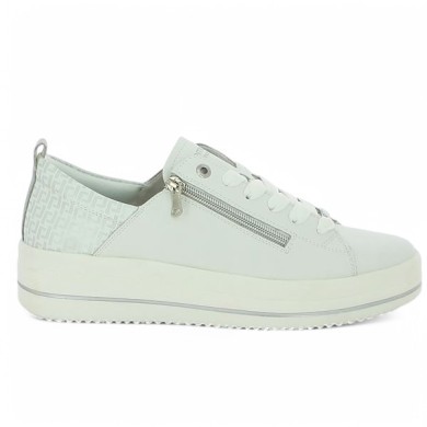 baskets blanche et argent Remonte grande pointure fermeture éclair Shoesissime, vue coté