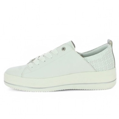 sneakers semelle épaisse blanche et argent Remonte 42, 43, 44, 45 Shoesissime, vue intérieure