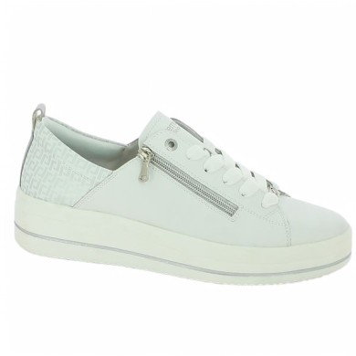 D1C08-80 sneakers blanche et argenté Remonte grande taille femme Shoesissime, vue profil