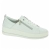 D1C08-80 sneakers blanche et argenté Remonte grande taille femme Shoesissime, vue profil