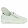 baskets semelle amovible blanche et argent Remonte grande taille femme Shoesissime, vue détails