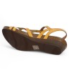 Candice - Sandale cuir jaune femme 42, 43, 44 - Nu-pieds grande taille - Shoesissime