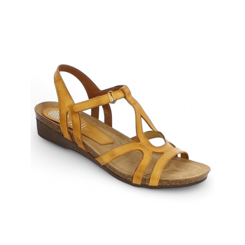 sandale jaune femme 42, 43, 44 Xapatan Shoesissime, vue profil