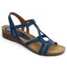 Candice - Sandalette blue leather Xapatan - Sandals for women 42, 43, 44, 45 - Shoesissime